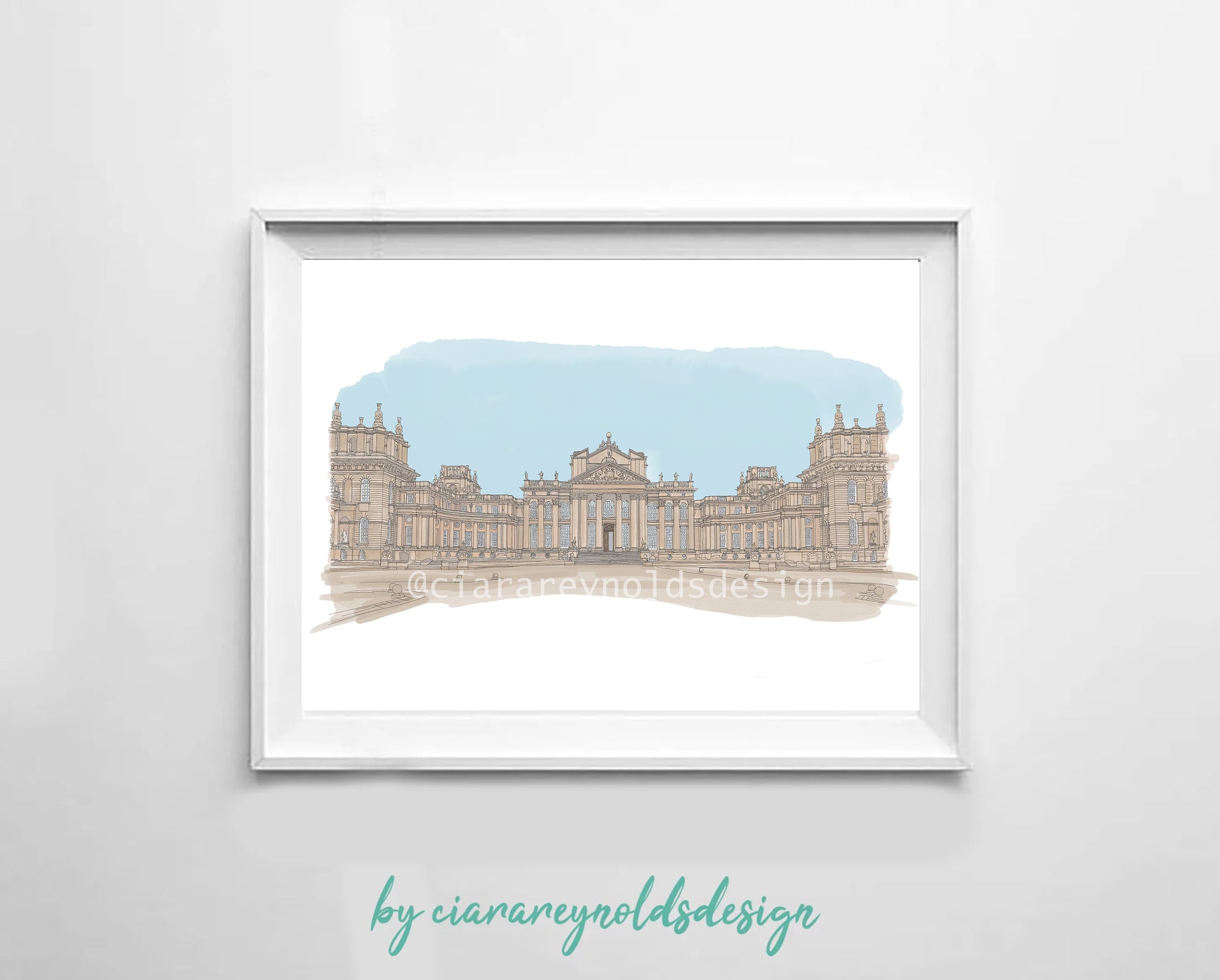 Buildings & Venues - Blenheim Palace, Oxfordshire, England Illustration