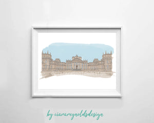 Buildings & Venues - Blenheim Palace, Oxfordshire, England Illustration
