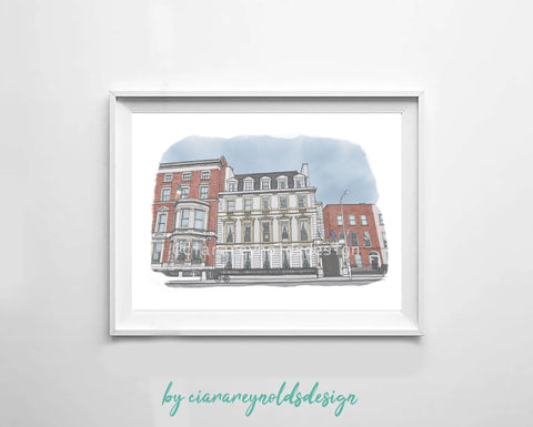 Buildings & Venues - Stephen’s Green Club Illustration