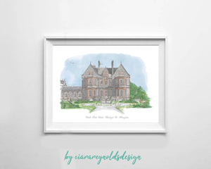 Buildings & Venues - Castle Leslie Estate Illustration