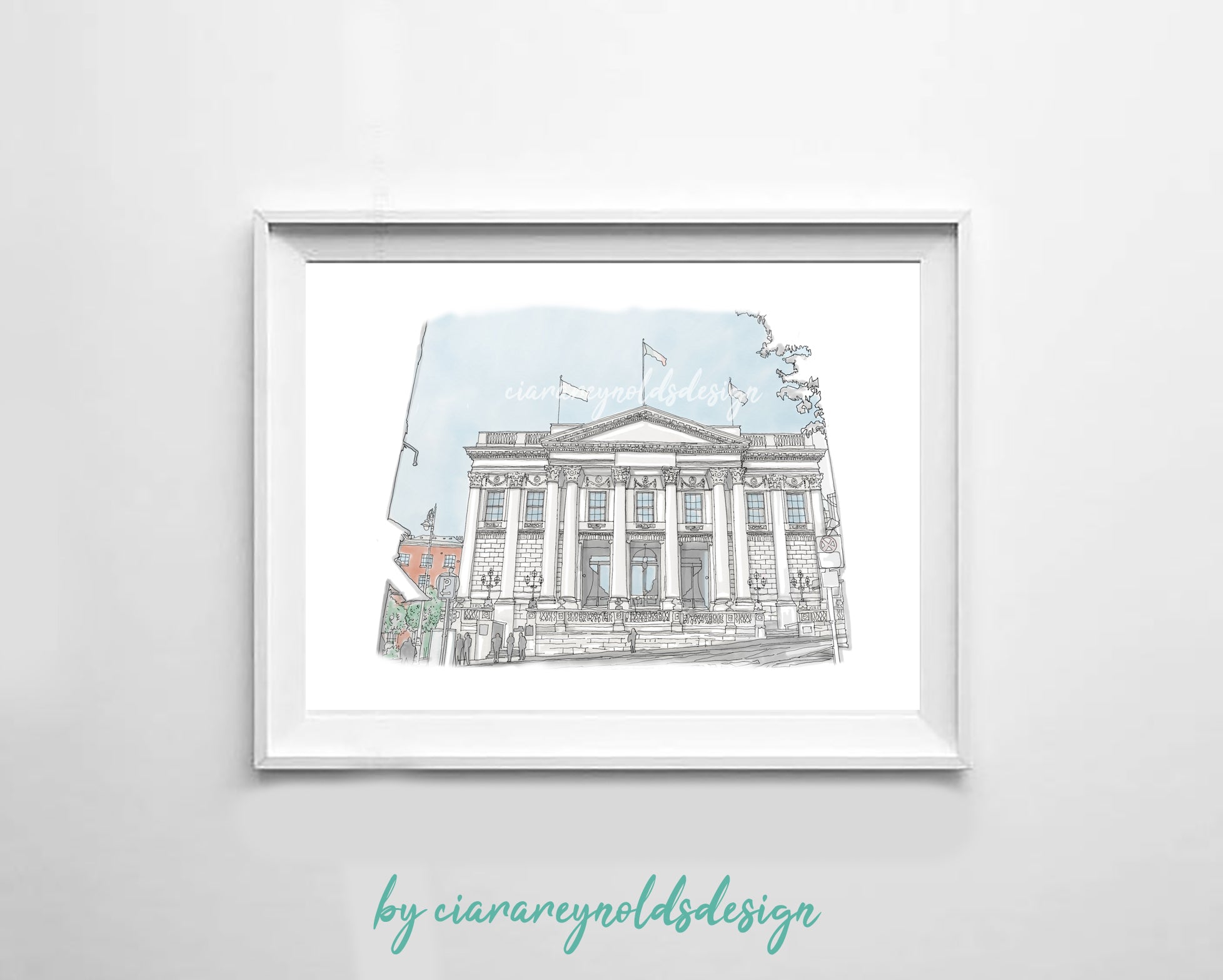 Buildings & Venues - Dublin City Hall Illustration