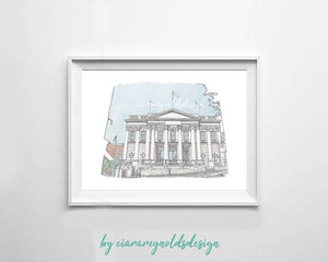 Buildings & Venues - Dublin City Hall Illustration