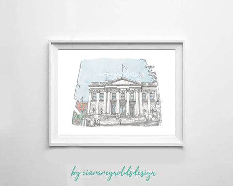 Buildings & Venues - Dublin City Hall Illustration