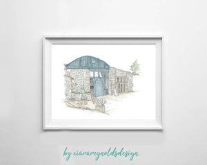 Buildings & Venues - Mount Druid (Stone Building) Illustration