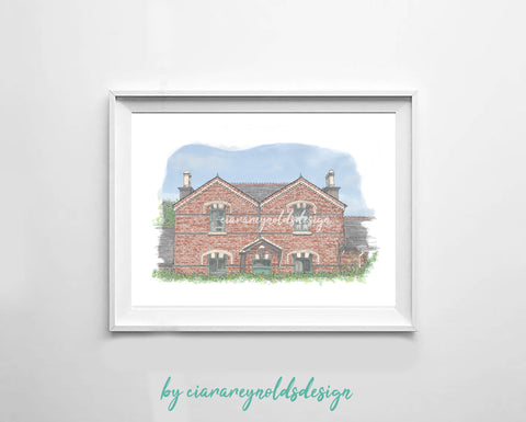 Buildings & Venues - Railway Station Dromod Illustration