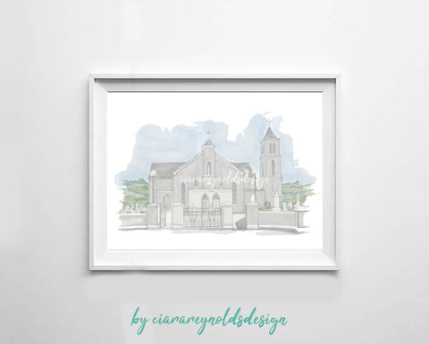 Buildings & Venues - St Brigids Church Tunnyduff Illustration