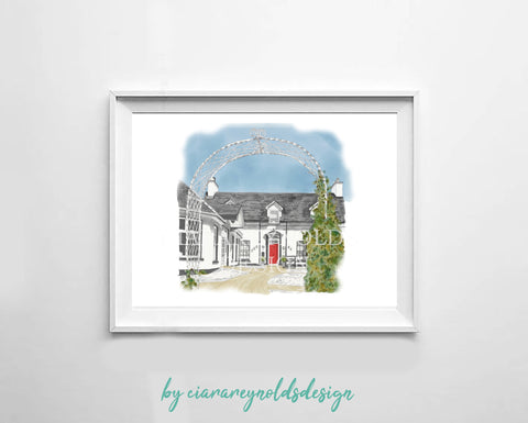 Buildings & Venues - The Red Door Hotel Illustration